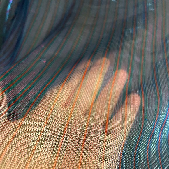 Plus Iredesence Multi-coloured sheer dress - Picture 2 of 3